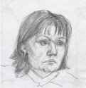 Портрет женщины, 2008 г. - Карандаш, бумага; 17,25 x 18,1 см. Частная коллекция. Москва. Россия.