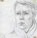 Портрет женщины, 2008 г. - Карандаш, бумага; 18,83 x 20,91 см. Частная коллекция. Москва. Россия.
